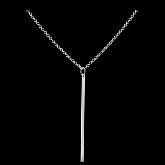 New Silver Stick Necklace Casual Necklace - Picture 3 of 3